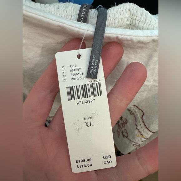 NWT By Anthropologie Hanky Crop Cutwork Tank - white - XL *IR* - Picture 9 of 11